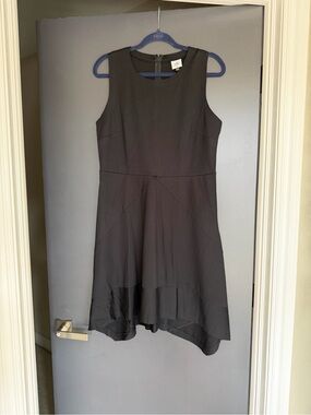CAbi Black Sleeveless High-Low Dress